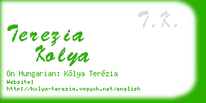 terezia kolya business card