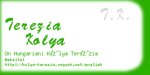 terezia kolya business card